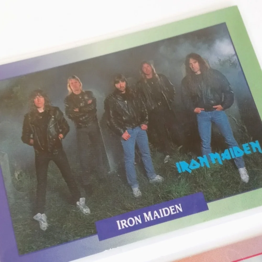 Rare 2x 1991 Iron Maiden Trading Vintage Collectors Cards Set of 2